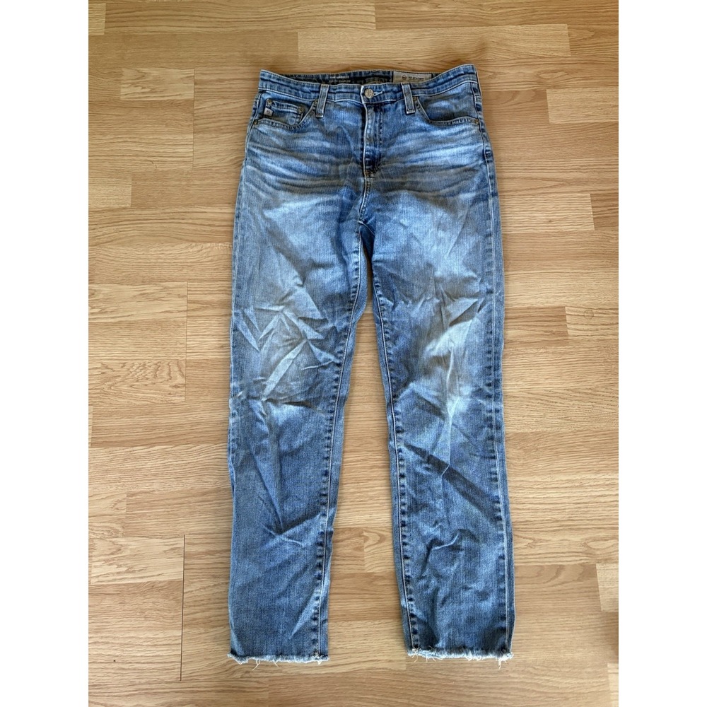 AG Adriano Goldschmied The Isabelle Jeans Womens 28 Blue High Rise Straight Crop